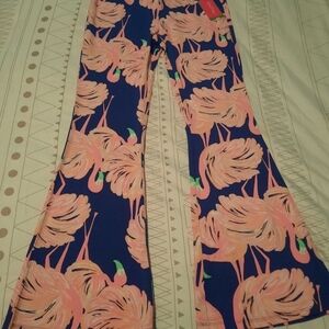 Lilly Pulitzer Pink Flamingo Flare Leggins